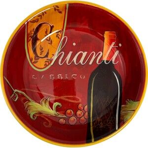 Pier 1 Pasta Bowl Earthenware 9.25" Chianti Classico Wine Grapes Red